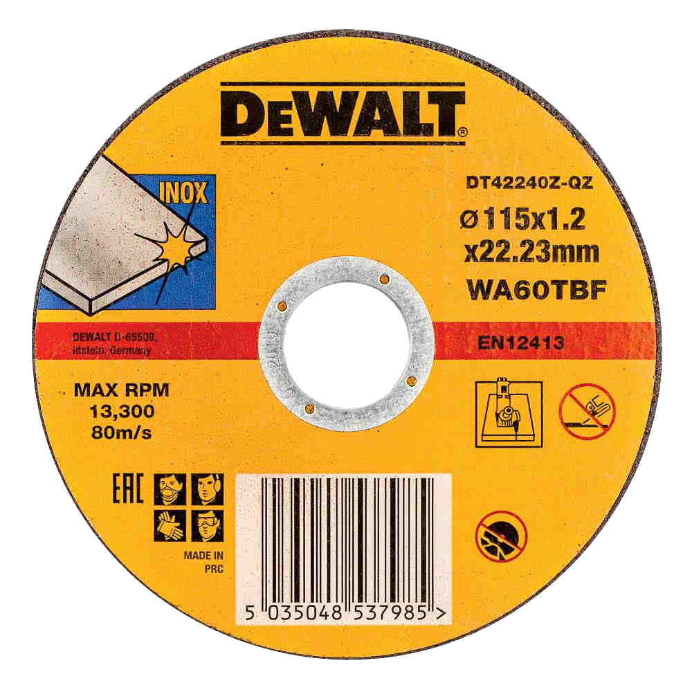 Круг отрезной по металлу DeWalt INDUSTRIAL DT42240Z 115х22.2х1.2мм — Фото 1